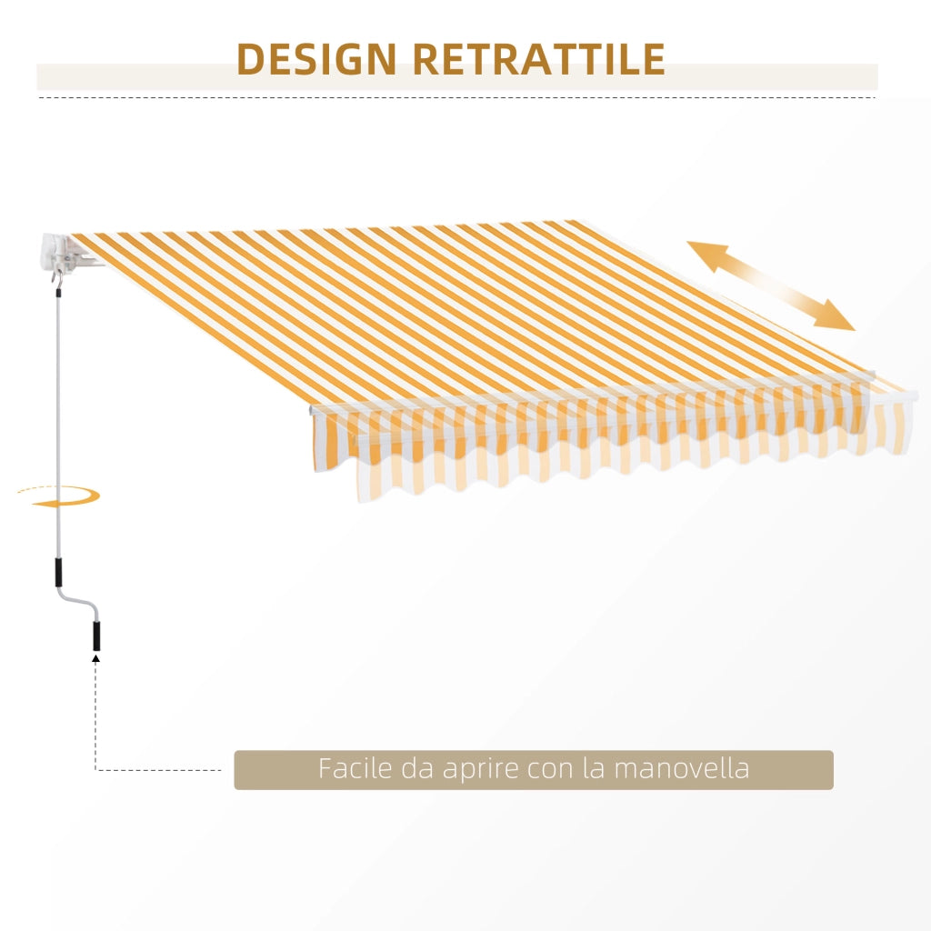 Tenda da esterno r¨¦tractable ¨C zephmum ¨C arancione 295x245 cm
