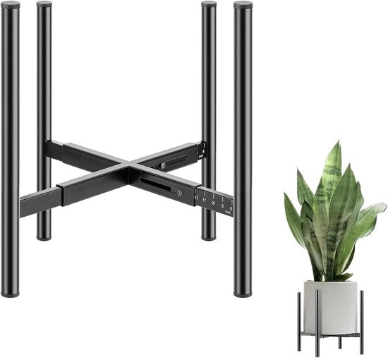 Pot de copertura su piede - Sostegno di pianta metallico regolabile (Interni ed Esterni) - Larghezza regolabile 20-30 cm