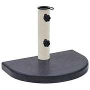 Robusta base semicircolare per ombrellone 40 x 28 x 4 cm elegante per esterni in granito nero 02_0046508