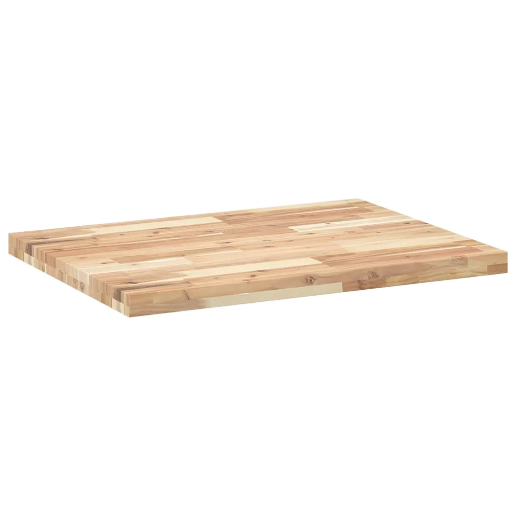 Piano da Bagno Non Trattato 100x60x4cm Legno Massello di Acacia CFW5187808