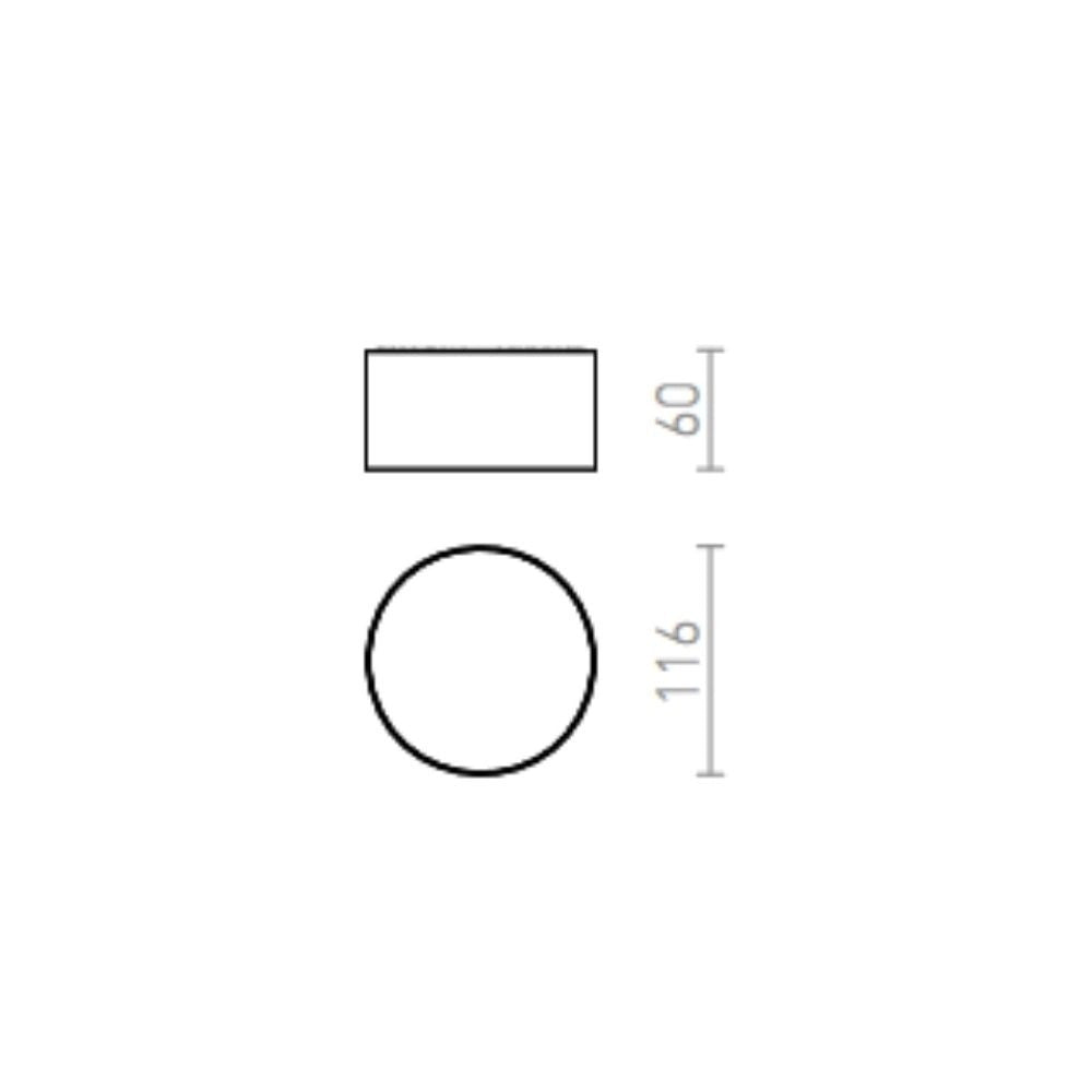 Plafoniera LARISA R 12 da soffitto bianco  230V LED 10W  3000K