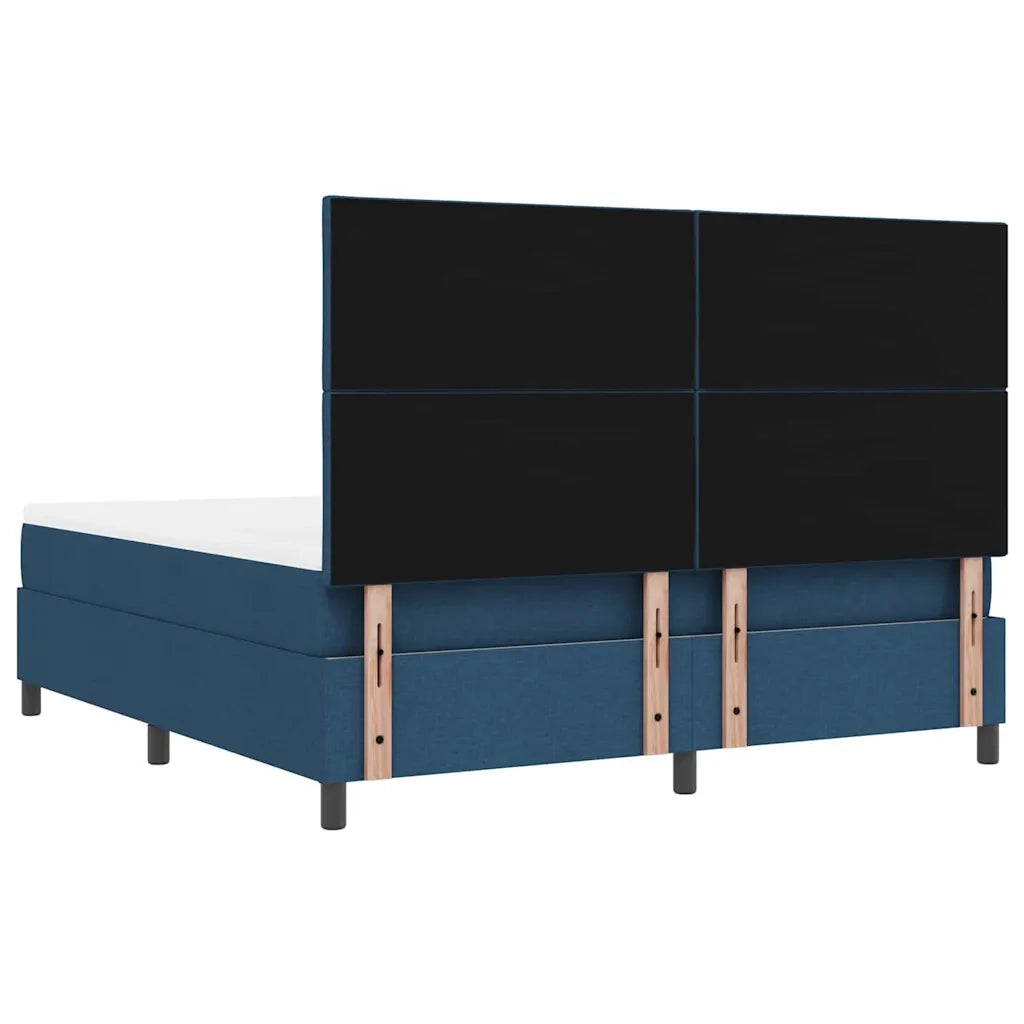 Letto a molle con testiera Blu 180 x 200 cm Tessuto 3344169
