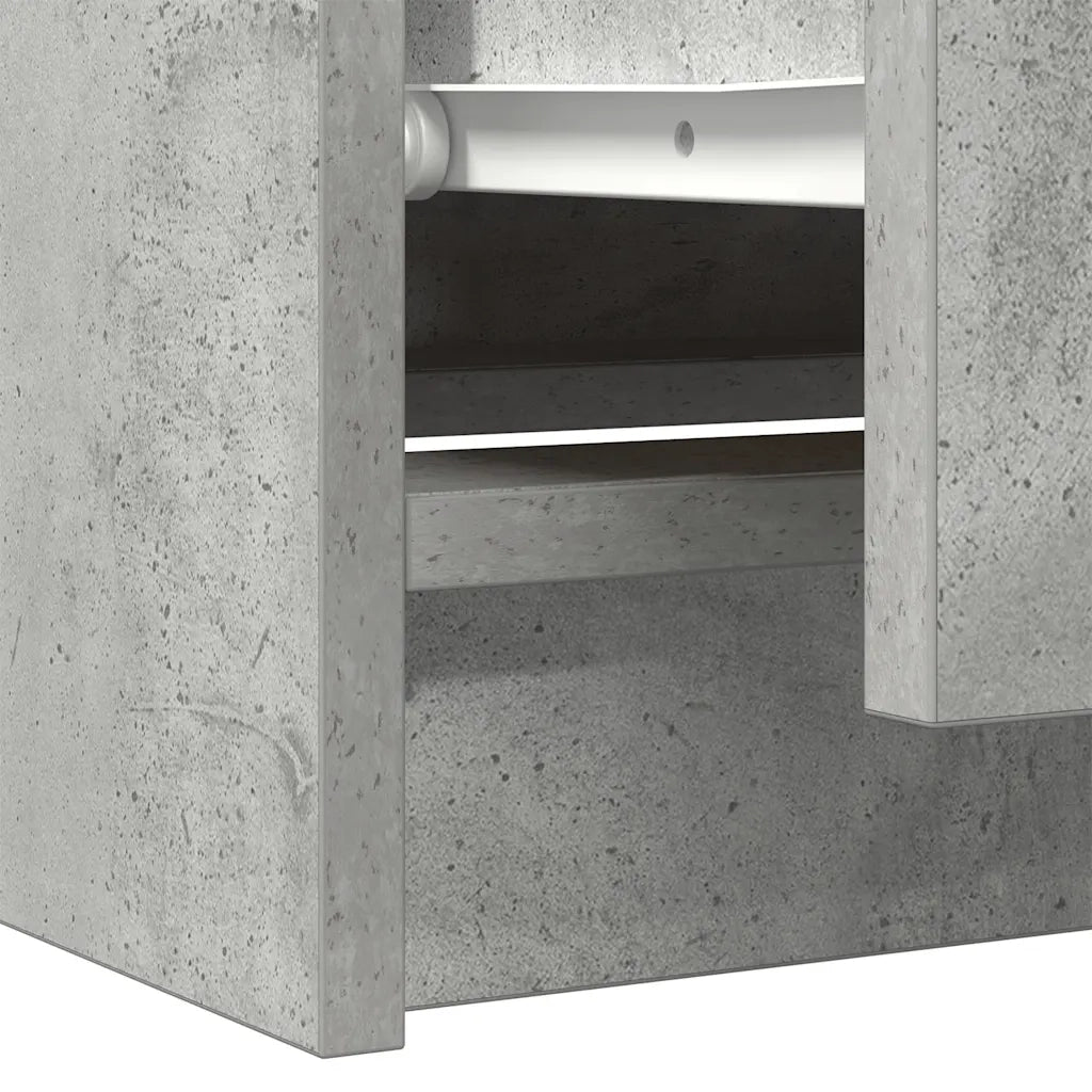 vidaXL Mobile Porta TV Grigio Cemento 60x35x54 cm in Legno Multistrato