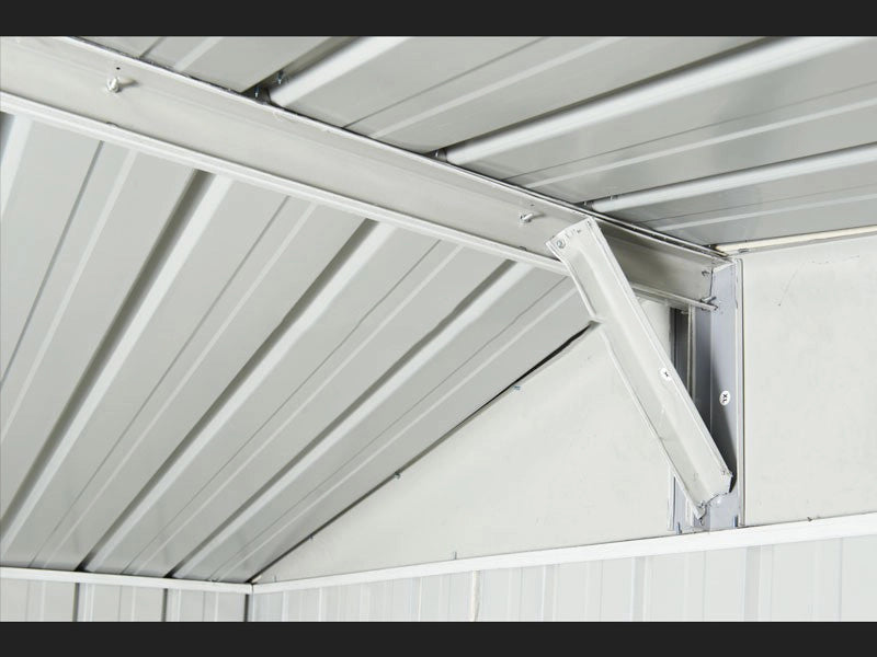 Garage deposito lamiera Box in Acciaio Zincato 360x430cm x h2.10m - 185KG - 15,48mq - BIANCO