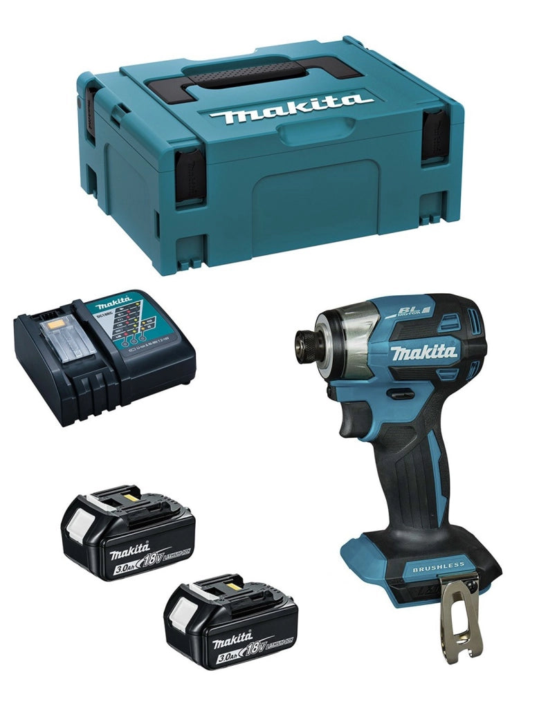 Avvitatore ad Impulsi MAKITA DTD173RFJ (2 x 3,0 Ah + DC18RC + MAKPAC 2)