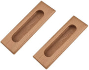 Manubrio in Legno - 2 Pezzi - Progettato per Immersione - Per Porta/Armadio - Realizzato in Quercia Sostenibile - Impugnatura Comoda - Stile Moderno - Maniglione della Porta
