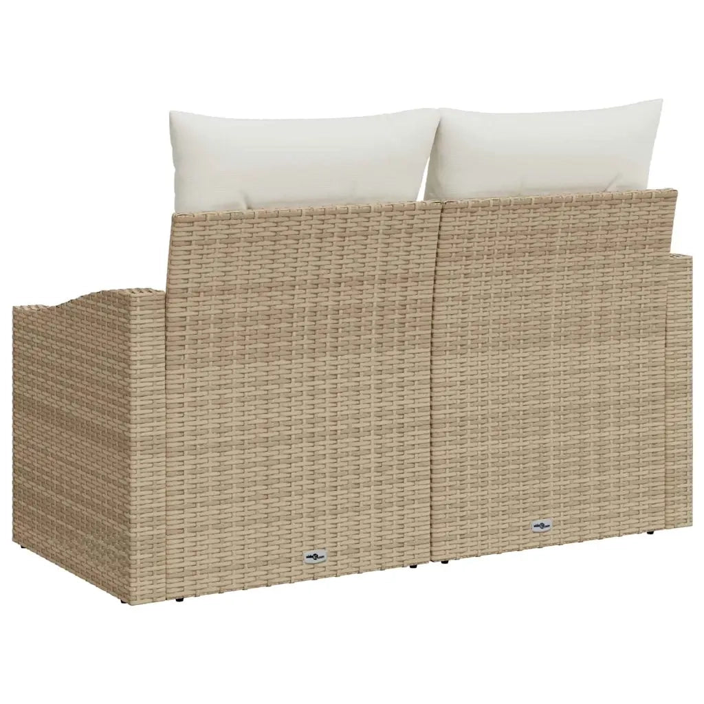 Divano da giardino con cuscino 123 x 62 x 69 cm polyrattan 42006786