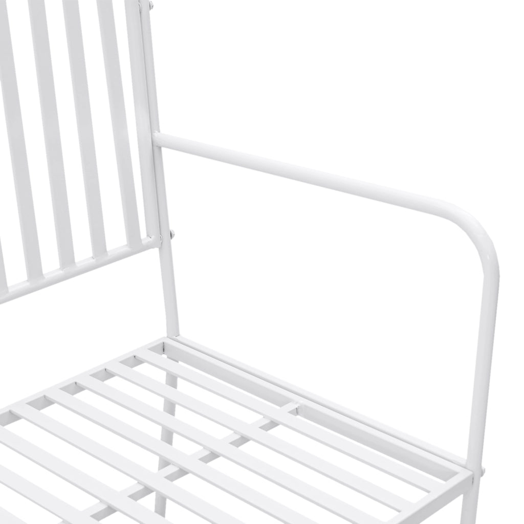 Panchina Bianco Metallo 103.5 x 51.5 x 90 cm Resistente