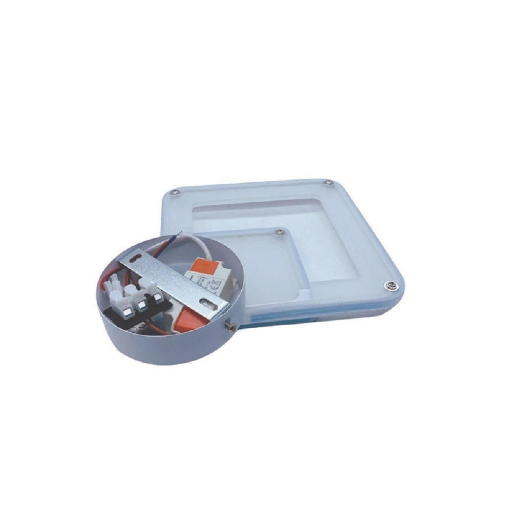 Trade Shop - Applique Led A Rombo 12 W Parete Lumetto Abat Jour Luce 6500k 3000k 4000k E82-b -