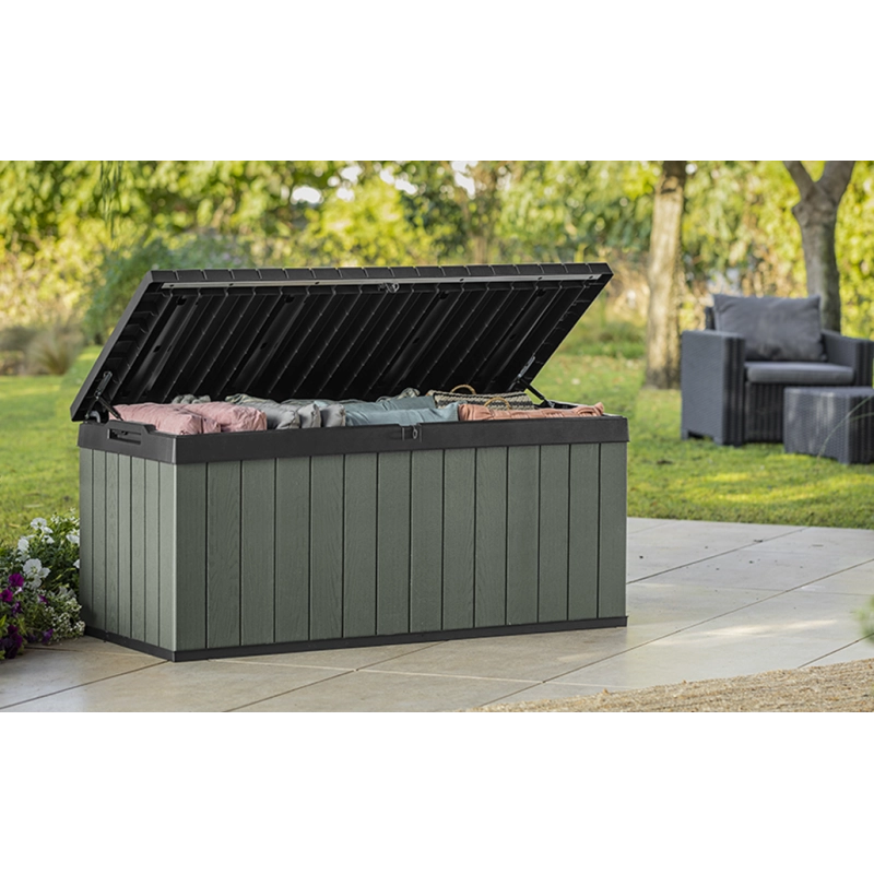 Baule da Giardino con Seduta Keter Darwin Box 120 EVOTECH+ - Verde - 454L 142,5x65,3x64,3 -Keter