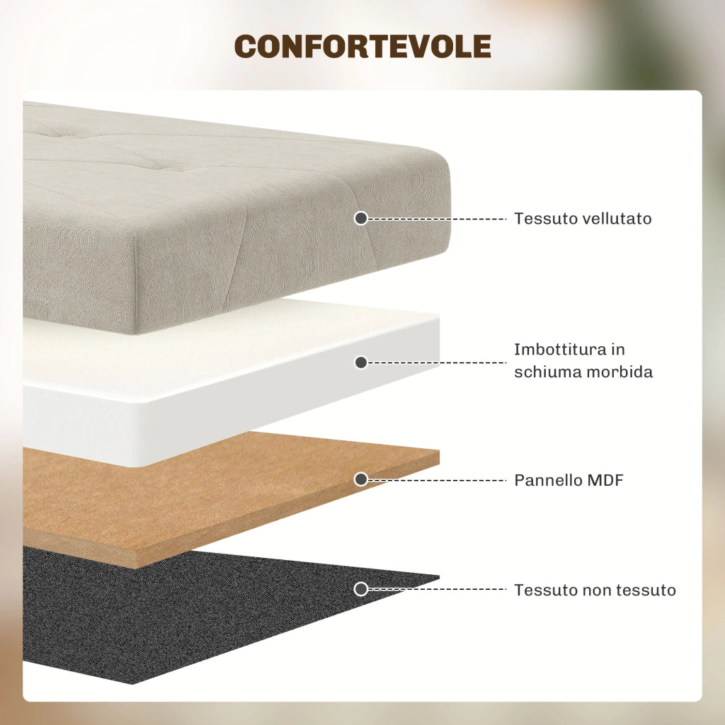 Panca Contenitore Pieghevole ¨C zephmum ¨C Crema 76x38x38cm