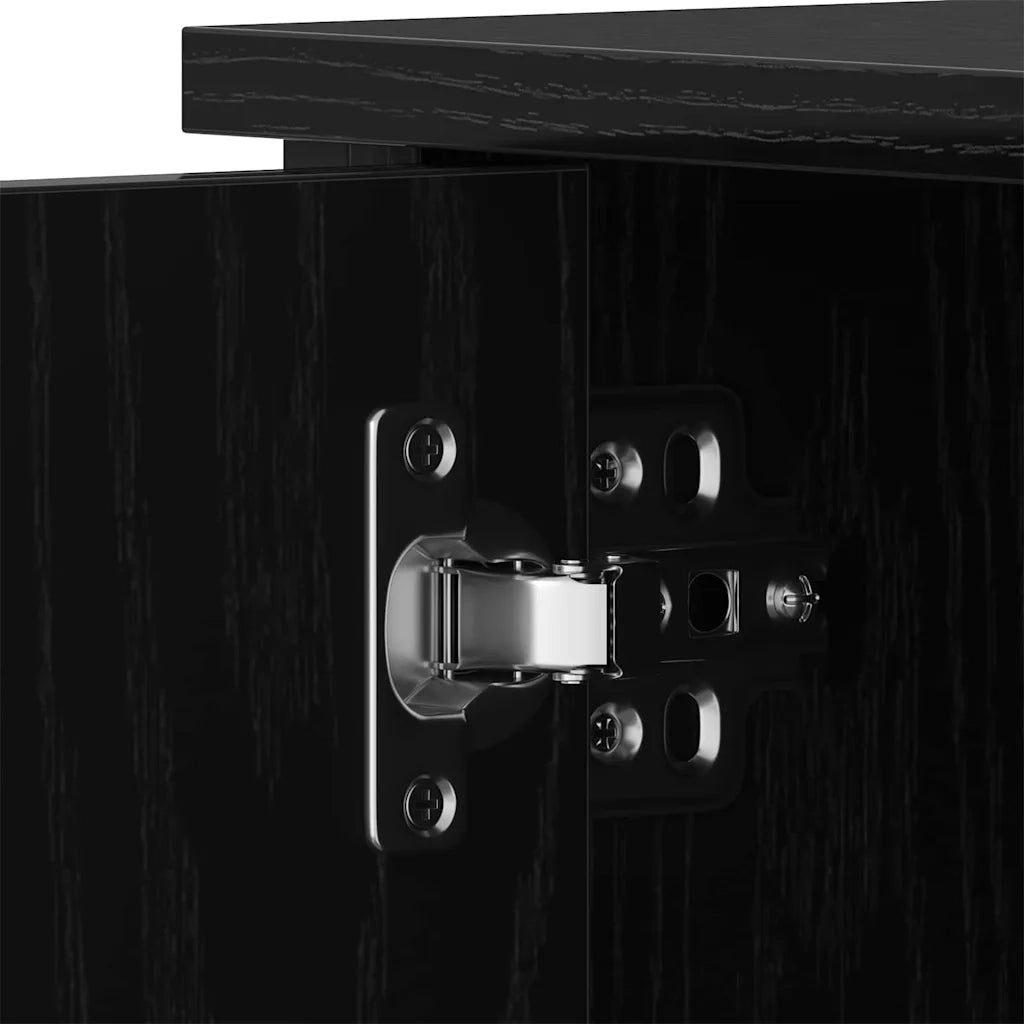 Mobile TV Rovere nero 80 x 40 x 50 cm Legno multistrato 862144