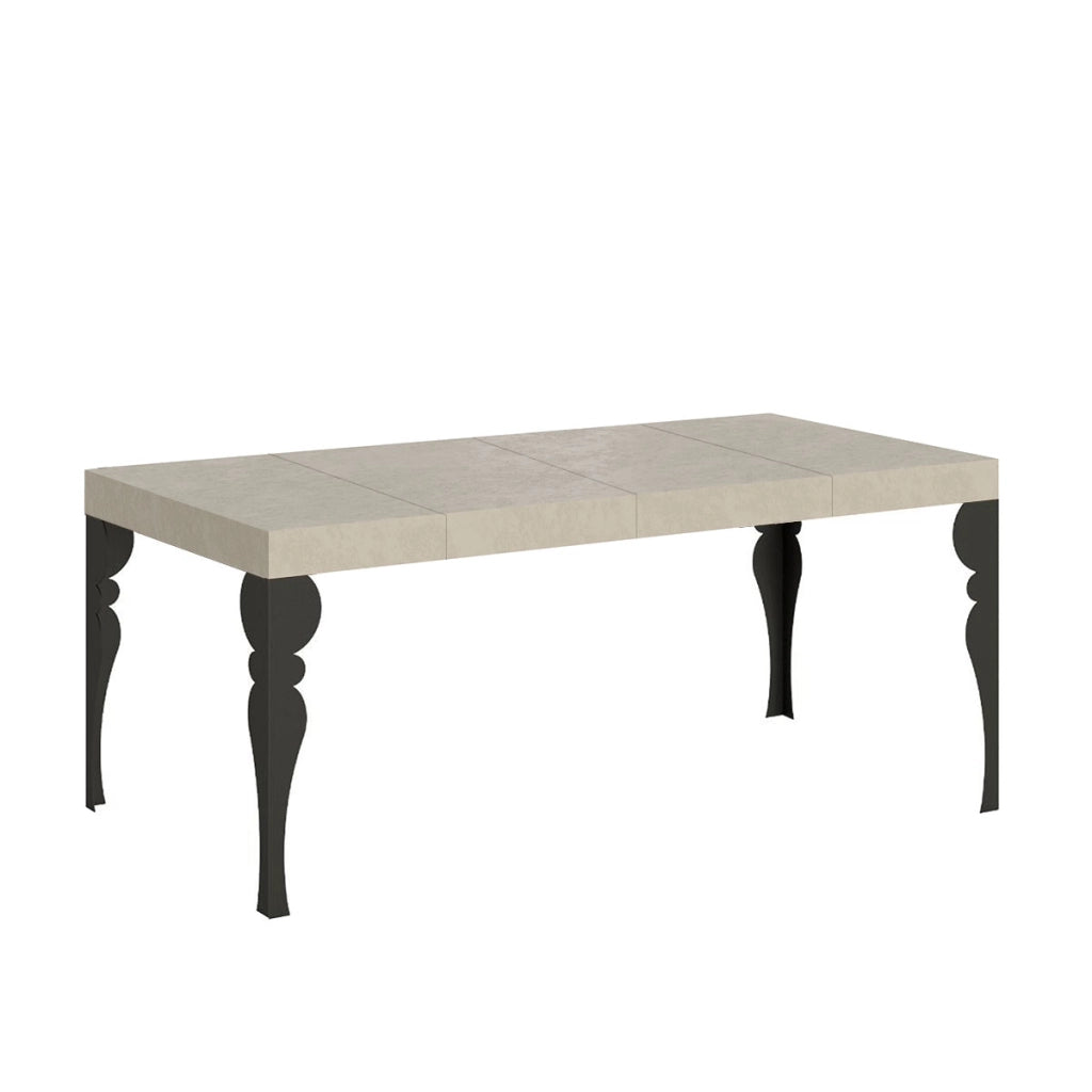 Tavolo allungabile 90x90/246 cm Paxor Premium cashmere gambe antracite