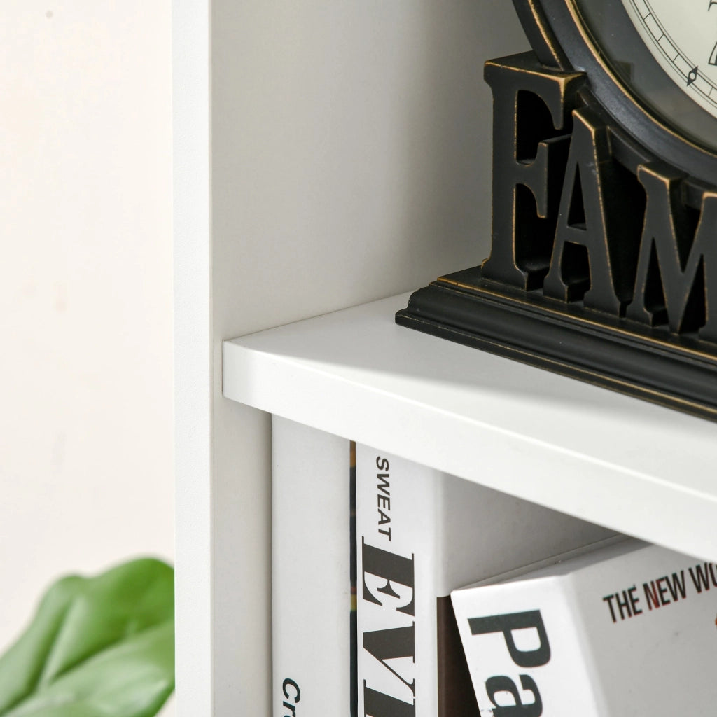 Libreria Moderna a Cubi con 7 Ripiani 50x24x106 cm in Legno Truciolato Bianca