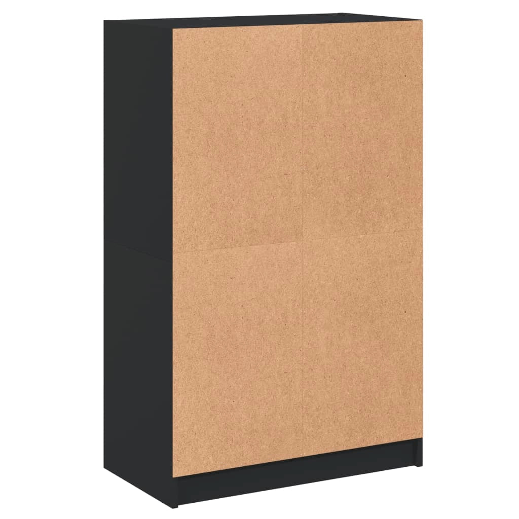 Buffet credenza cassettiera mobiletto mobile contenitore organizer cucina soggiorno salotto alto con ante 68 x 37 x 109 cm legno ingegnerizzato nero 02_0032245