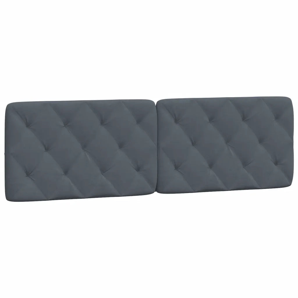 vidaXL Cuscino Testiera Grigio Scuro 152 cm in Velluto