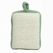 Trade Shop - Spugna Doccia Esfoliante Bagno Per Cura Corpo Bombata 13x9.5x4.5 Cm Verde 79650 -