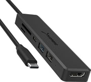 Hub Multiport USB C con HDMI 4K, Alimentazione 60W, USB 3.0, USB 2.0, SD/microSD - HB-TC6C