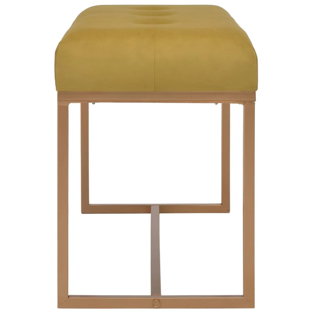 Panca/panca 80 x 36 x 45 cm velluto senape 02_0021260