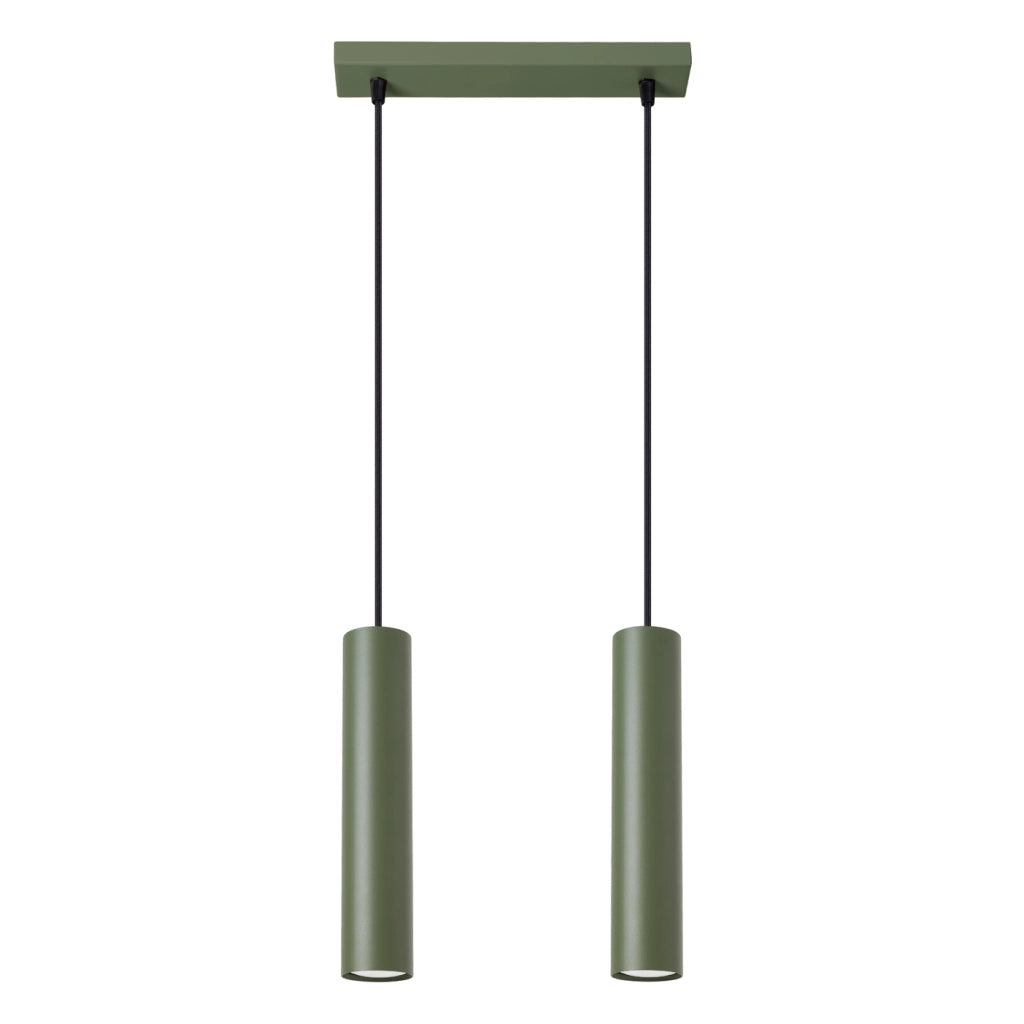 Lampada a sospensione LAGOS 2 verde oliva