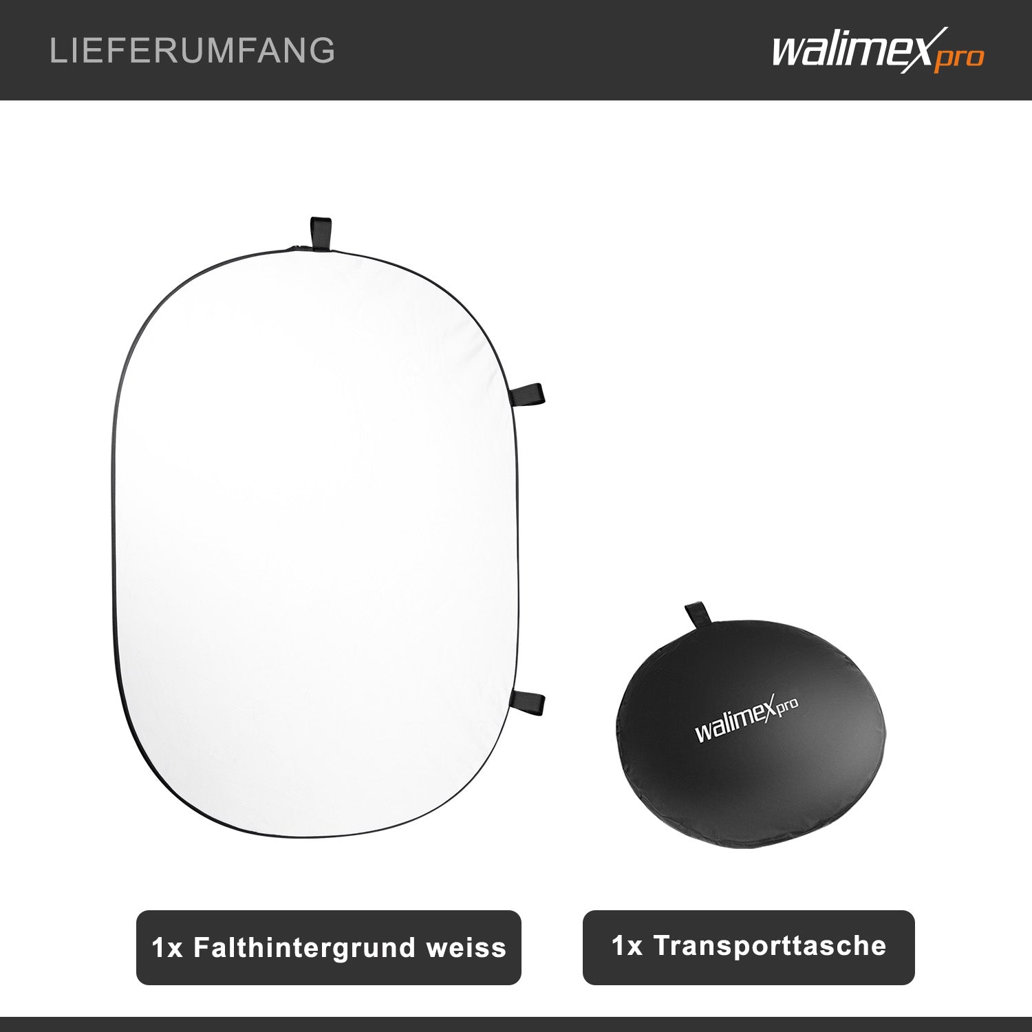 Fondale fotografico 150 x 200 cm Sfondo bianco con borsa da trasporto, con occhielli di fissaggio, per studio fotografico