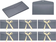Set di Carte di Auguri in Carta Rigida per Matrimonio - Design Vintage - Grigio-Nero - 20,3 cm x 10,2 cm - 20 pezzi