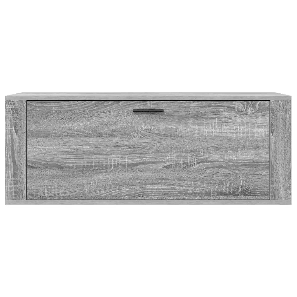 Scarpiera a Muro Grigio Sonoma 100x35x38cm in Legno Multistrato 821026