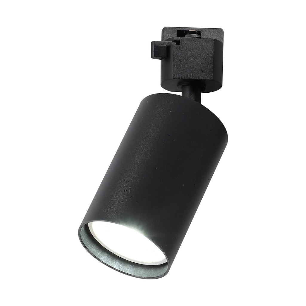 Faretto su binario 1 circuito orientabile nero GU10 10W