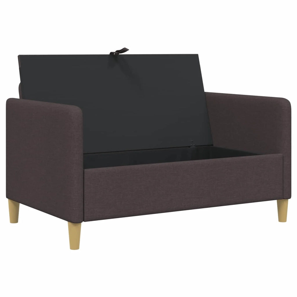 Divano con Storage Marrone Scuro 122 x 78 x 87 cm Poliestere 42036895