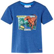 Maglietta da Bambino Blu Scuro MÃ©lange 140cod mxl 108505