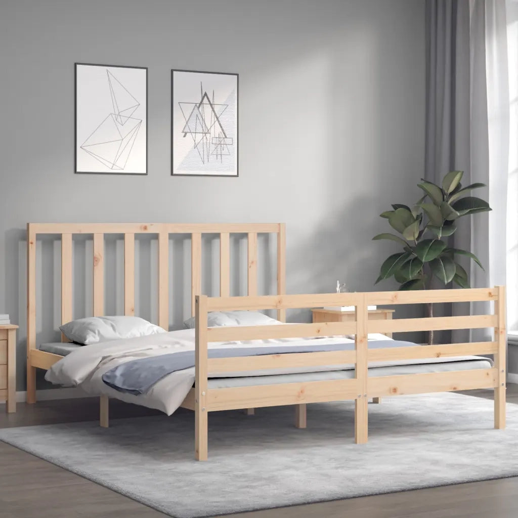 Giroletto senza Materasso-Struttura Letto 160x200 cm in Legno Massello di Pino 487690