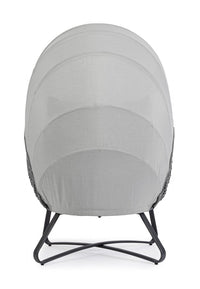 Poltrona con Cuscini da Giardino 100x90x152 cm in Acciaio Eldon Grigio Chiaro