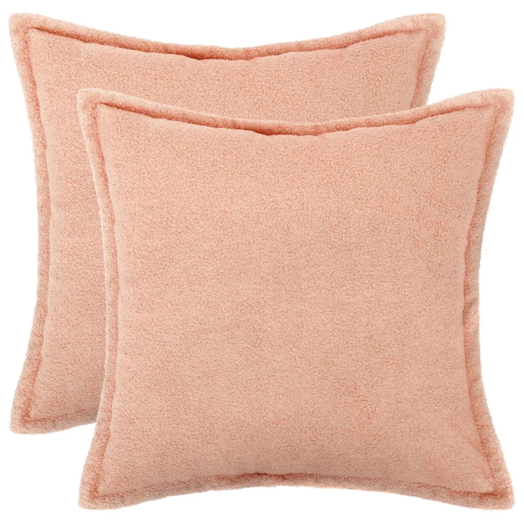 Federa 2 pcs HOUTEN Rosa 40 x 40 cm Bouclé 916831