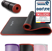 Matte d'allenamento per fitness 183 x 61 x 1 cm resistente alle scalfitture con superficie antiscivolo e spessa