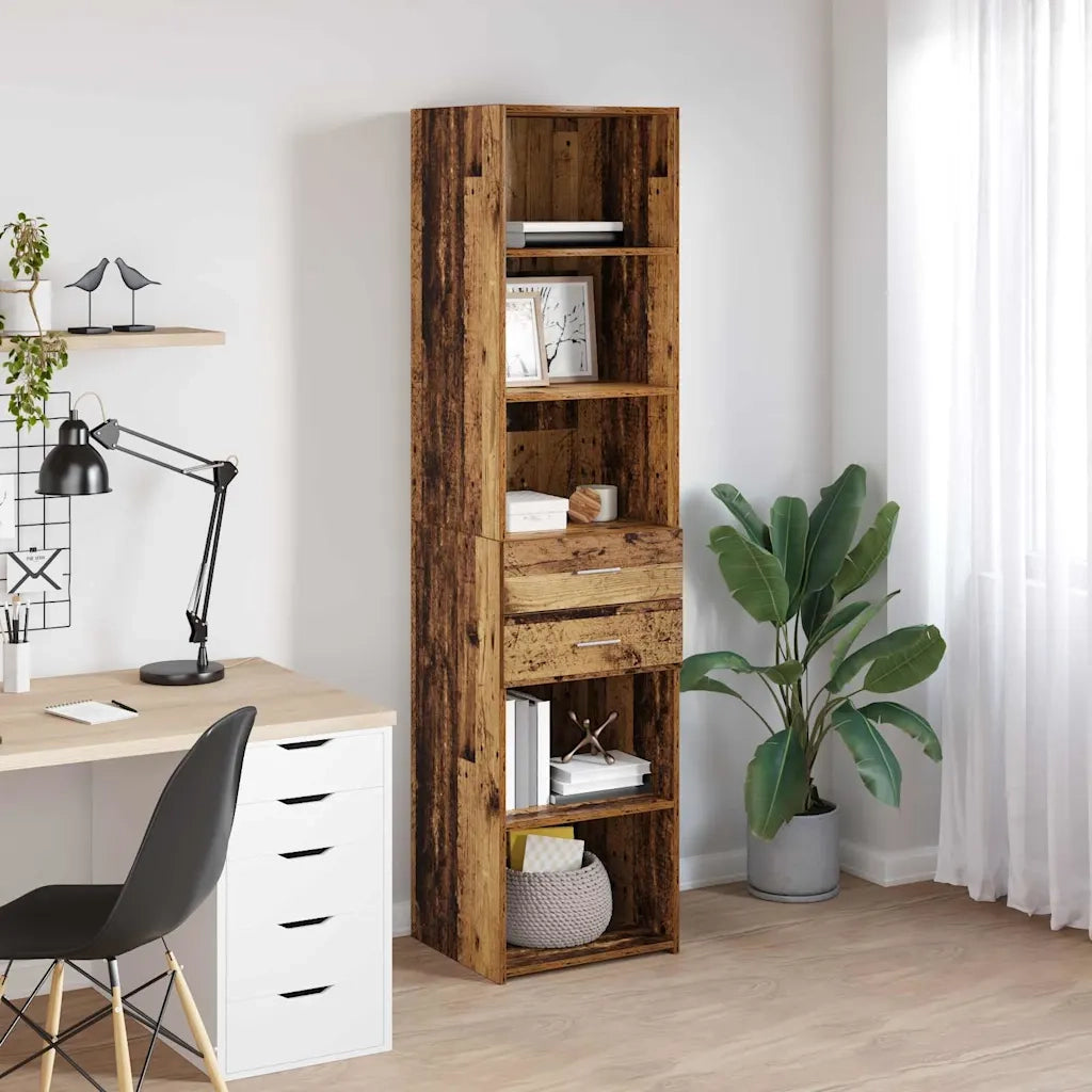 Credenza | Madia | Buffet da pranzo | Armadio da pranzo Legno vecchio 45 x 42,5 x 185 cm Legno multistrato