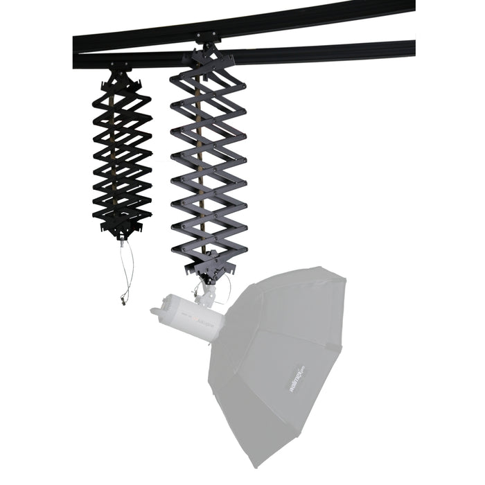 Walimex Sistema di guide a soffitto 4x3m, con 3 forbici