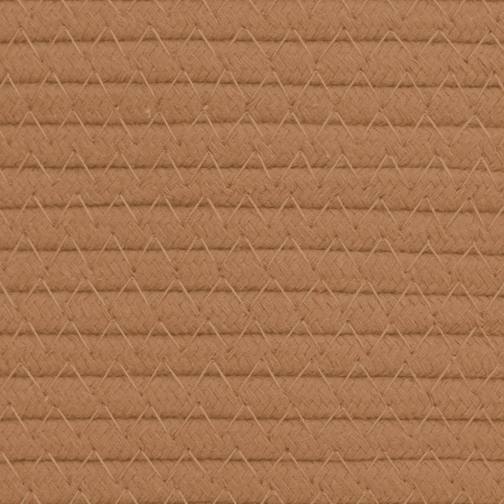 Cestino Portaoggetti Marrone e Bianco ?40x35 cm in Cotone CFW2774715