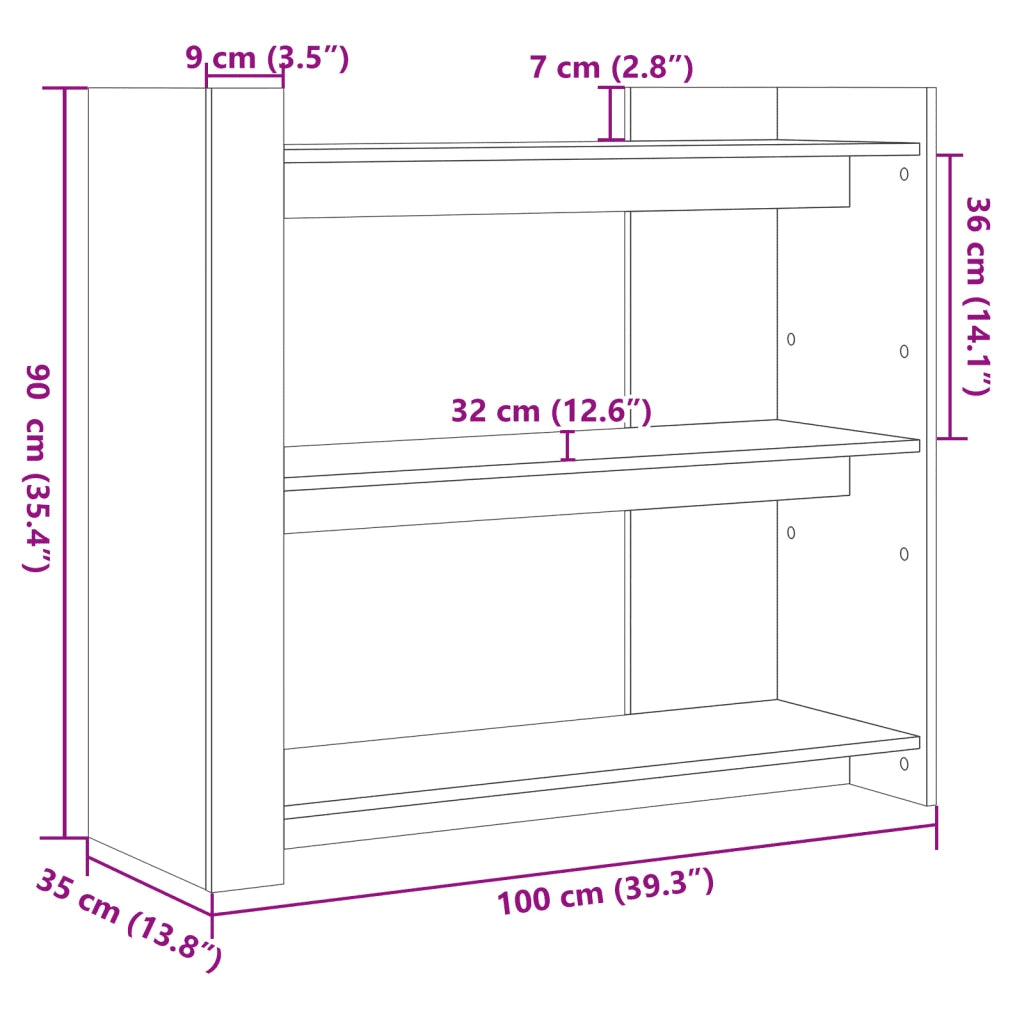 vidaXL Tavolino Consolle Bianco 100x35x90 cm in Legno Multistrato