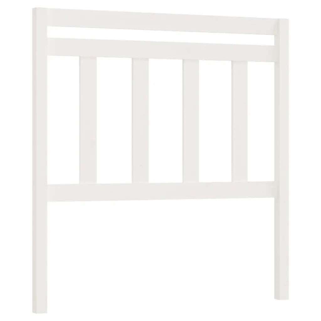 Testiera per Letto Bianca 106x4x100cm in Legno Massello di Pino 814080