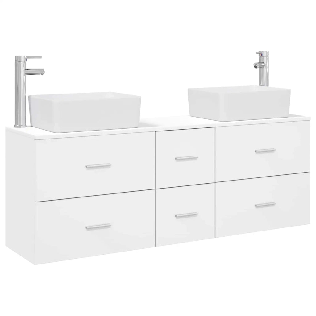 Set di Armadi da Bagno 3 pz Bianco 136 x 35 x 80 cm 3405859