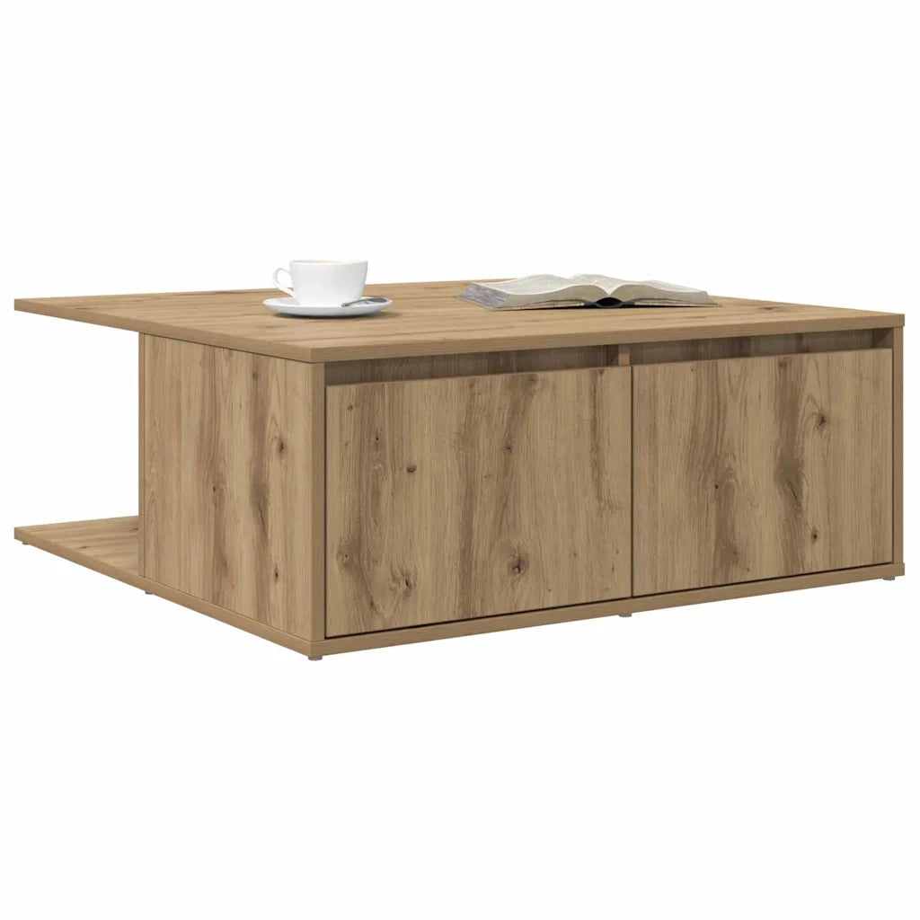 Tavolino da salotto rovere artigianale 80 x 80 x 31 cm 875487