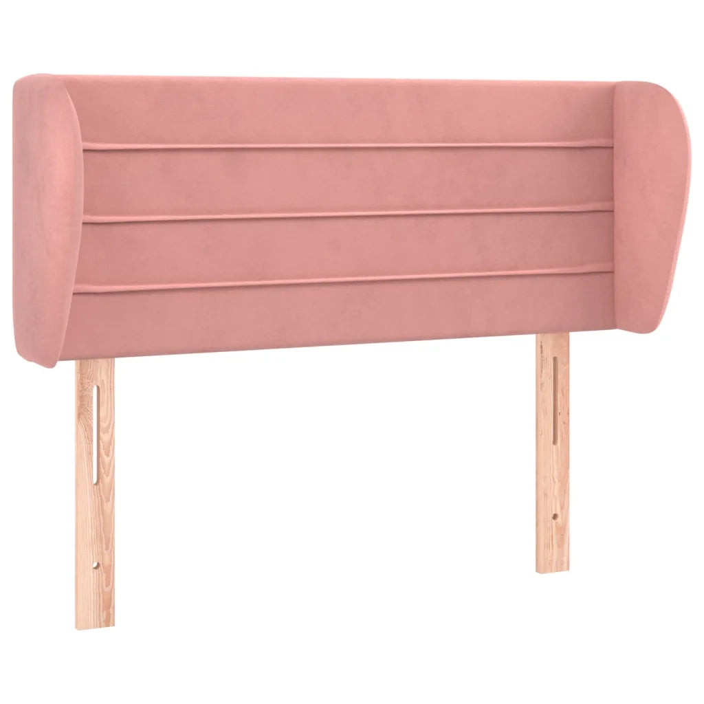 Testiera ad Orecchio-Testata con Orecchie Rosa 83x23x78/88 cm in Velluto 721123