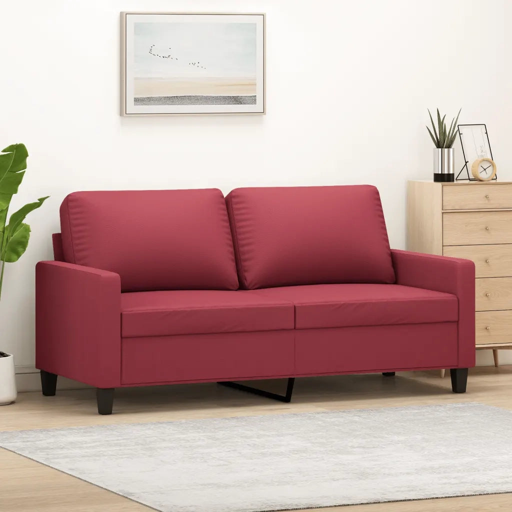 Divano a 2 Posti Rosso Vino 140 cm in Similpellecod mxl 128133