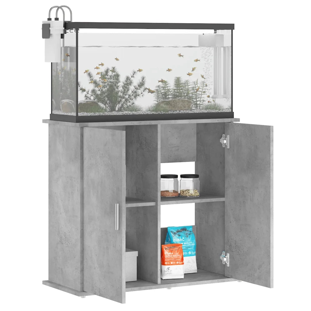 Supporto Acquario 81x36x73 cm Legno Multistrato Grigio Cementocod mxl 110496