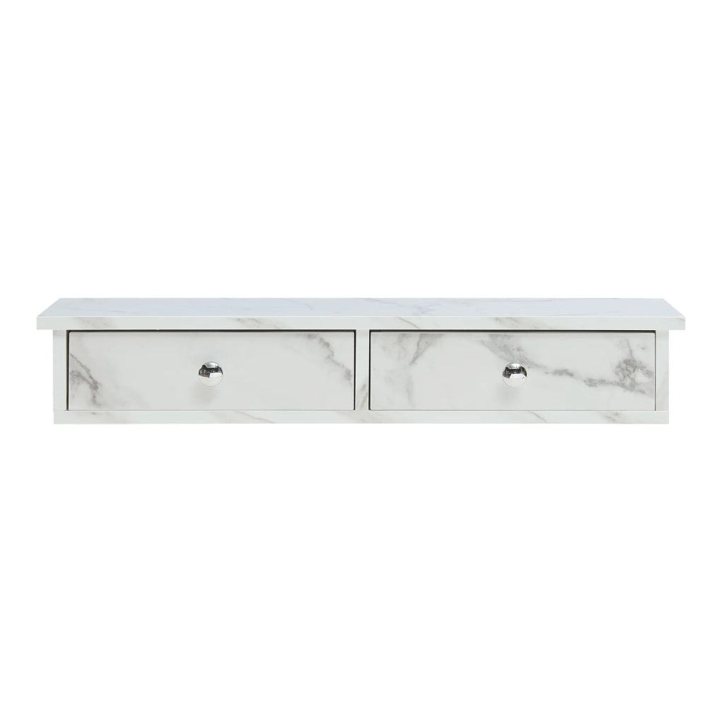 Scaffale dal design senza tempo per soggiorno/camera da letto mobiletto portaoggetti da parete 10 x 60 x 15 cm bianco 03_0011245