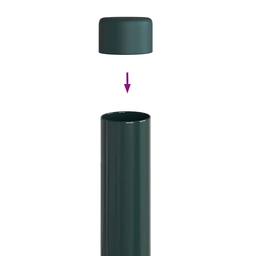 vidaXL Pali per Recinzione 2 pcs Verde 50 cm