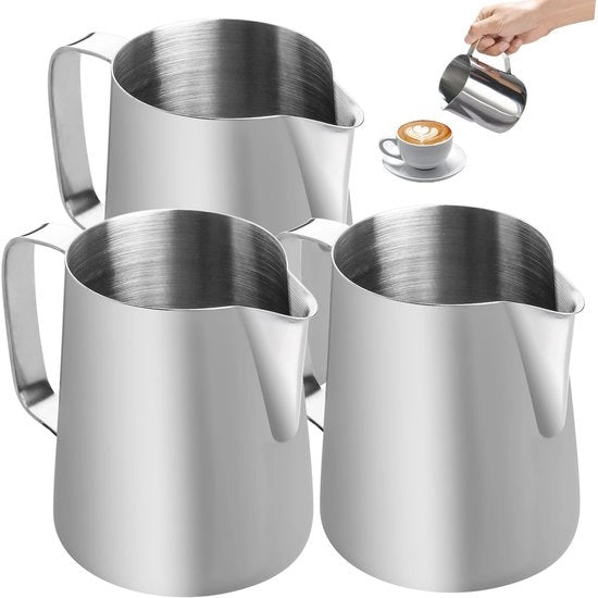 Cannetto per latte portatile in acciaio inossidabile 150 ml con schiuma di latte e manico per espresso, latte e cappuccino