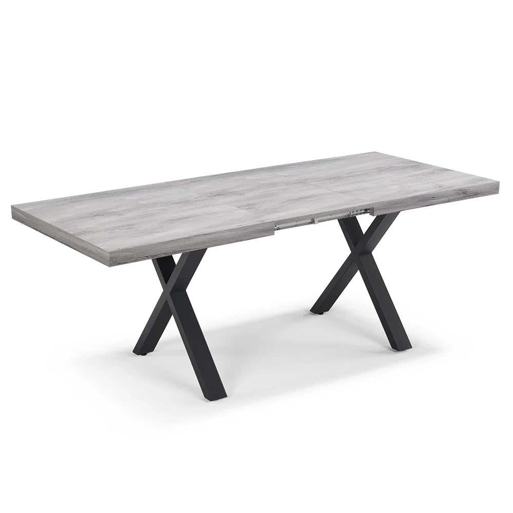 Tavolo allungabile da pranzo Cemento 145x85 MADE IN ITALY modello PABLO fino a 195 CM per sala da pranzo, cucina e soggiorno, design moderno con top in melaminico