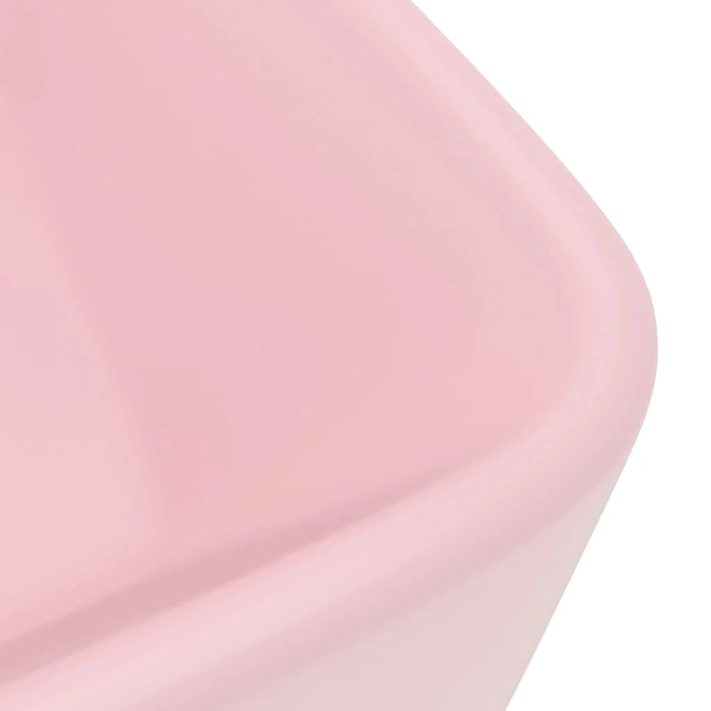 Lavabo da appoggio di lusso lavabo da bagno mobiletto rettangolare 41 x 30 cm ceramica rosa opaca 02_0002785