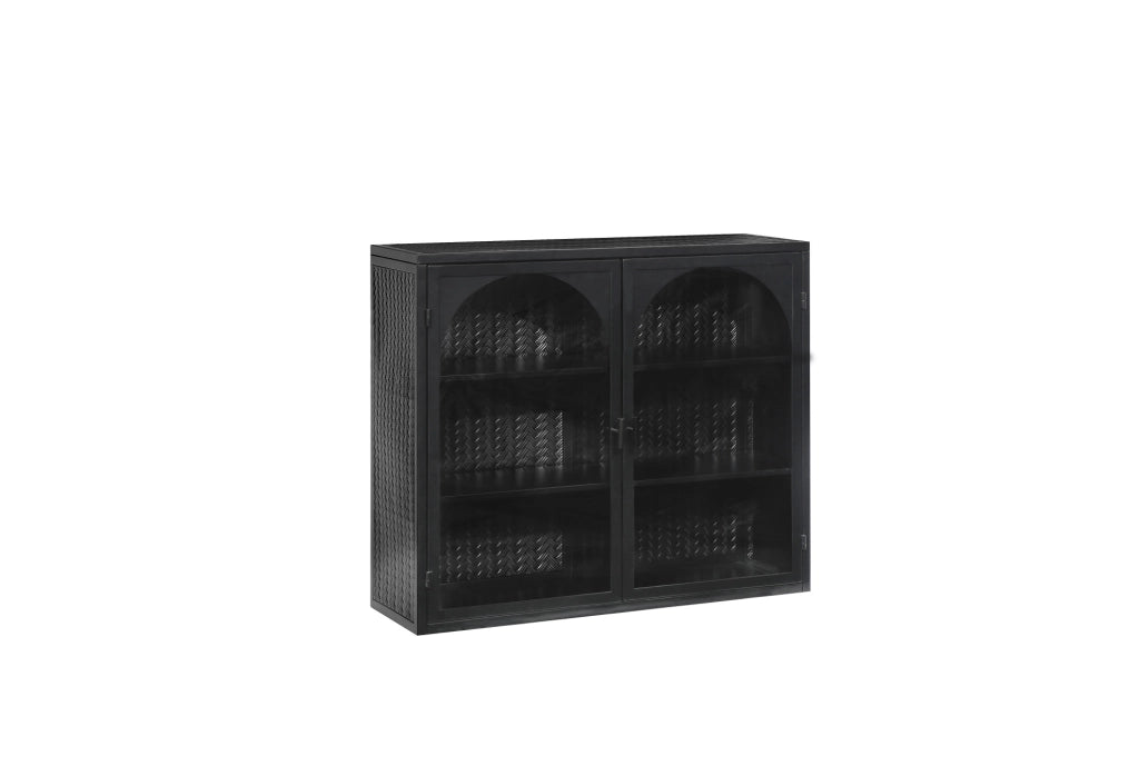 Credenza da parete moderna con ante in vetro